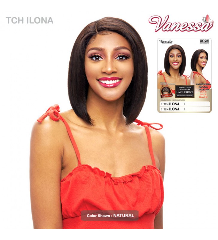 Vanessa 100 Brazilian Human Hair Swissilk Lace Front Wig TCH ILONA